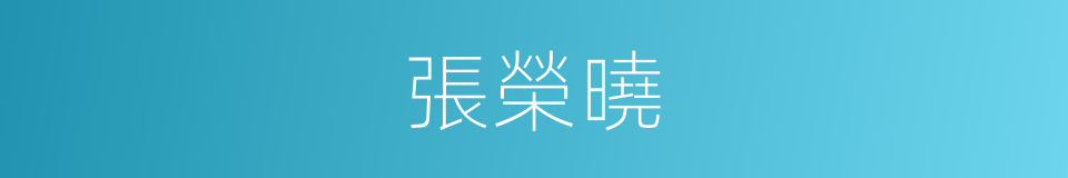 張榮曉的同義詞