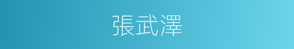 張武澤的同義詞