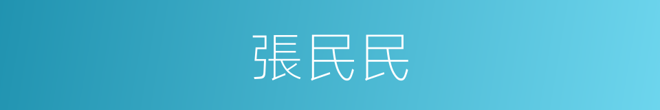 張民民的同義詞