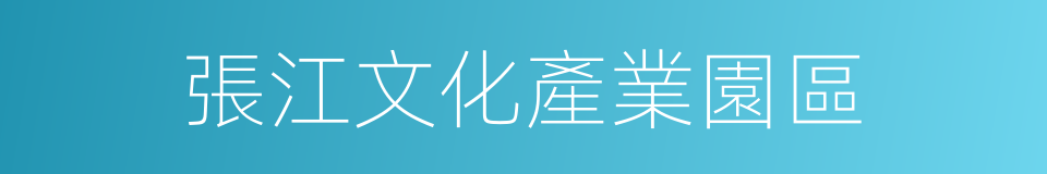 張江文化產業園區的同義詞