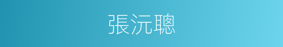 張沅聰的同義詞