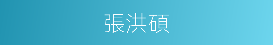 張洪碩的同義詞