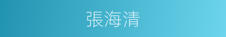 張海清的同義詞