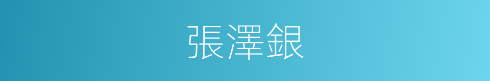 張澤銀的同義詞