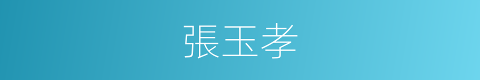 張玉孝的同義詞