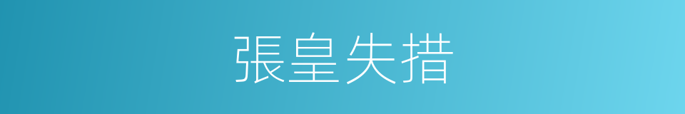 張皇失措的意思
