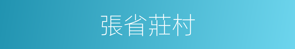 張省莊村的同義詞
