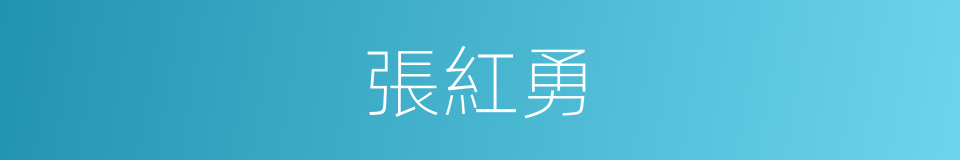 張紅勇的同義詞