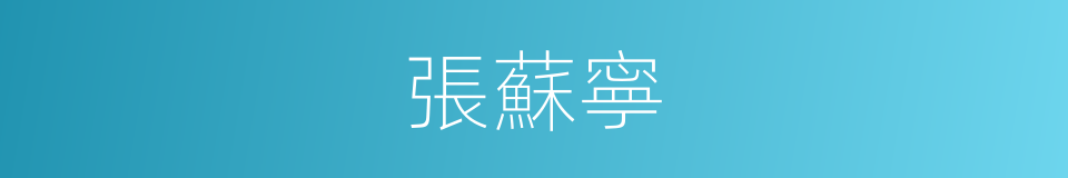 張蘇寧的同義詞