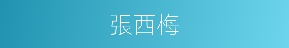 張西梅的同義詞