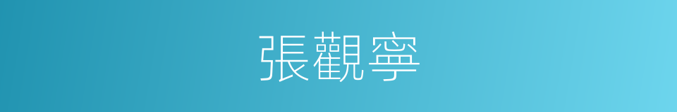 張觀寧的同義詞