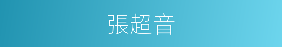 張超音的同義詞