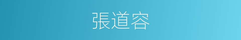 張道容的同義詞