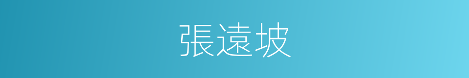 張遠坡的同義詞