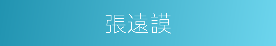 張遠謨的同義詞