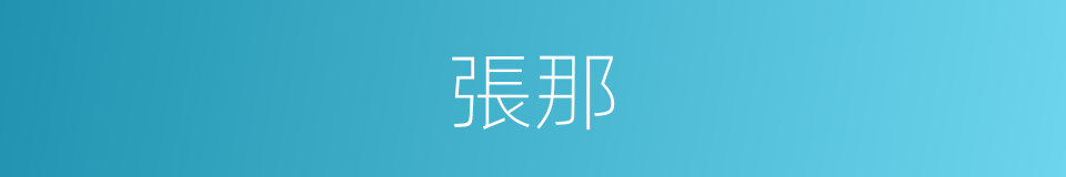 張那的同義詞