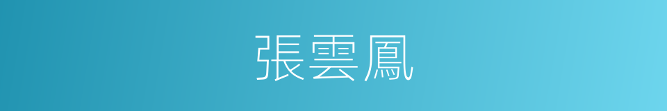 張雲鳳的同義詞