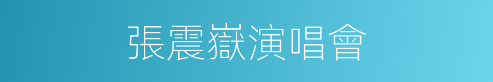 張震嶽演唱會的同義詞