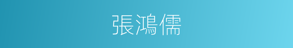 張鴻儒的同義詞