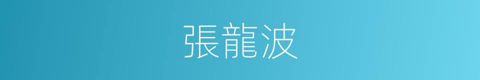 張龍波的同義詞