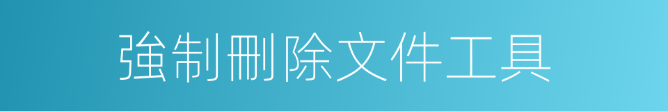 強制刪除文件工具的同義詞