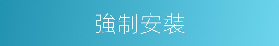 強制安裝的同義詞