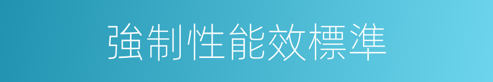 強制性能效標準的同義詞