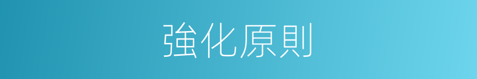 強化原則的同義詞