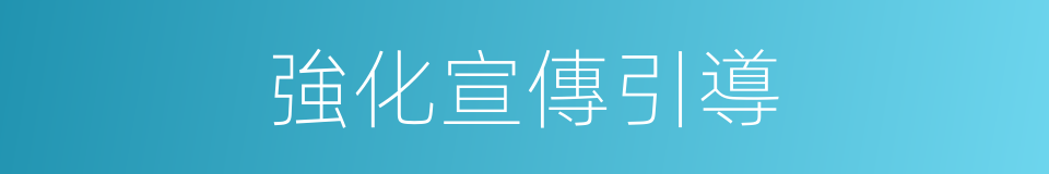 強化宣傳引導的同義詞