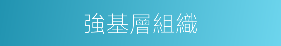 強基層組織的同義詞