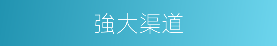 強大渠道的同義詞