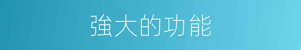 強大的功能的同義詞
