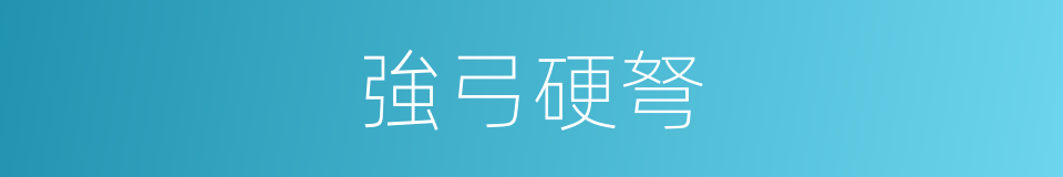 強弓硬弩的意思