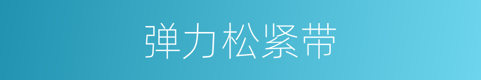 弹力松紧带的同义词