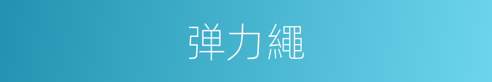 弹力繩的同義詞