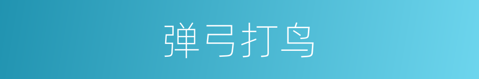 弹弓打鸟的同义词