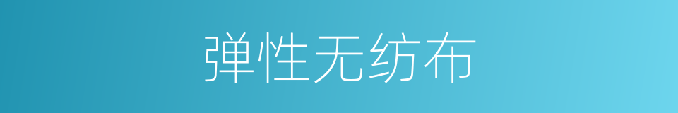 弹性无纺布的同义词