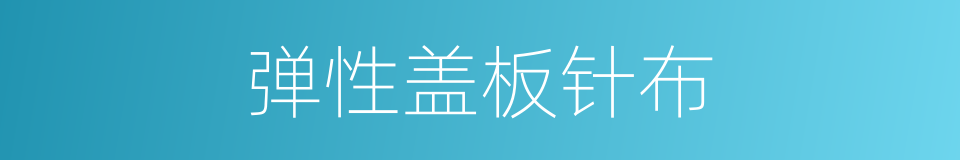 弹性盖板针布的同义词