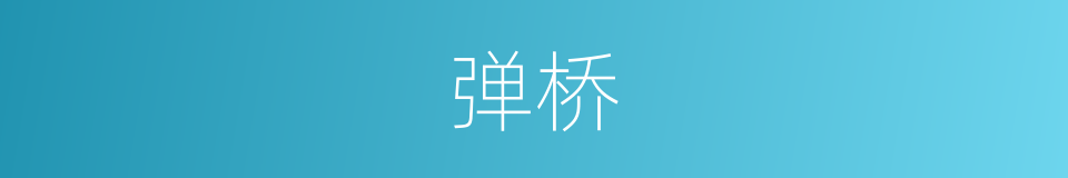 弹桥的同义词
