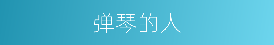 弹琴的人的同义词