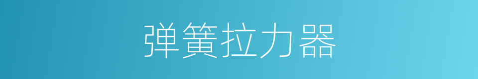 弹簧拉力器的同义词