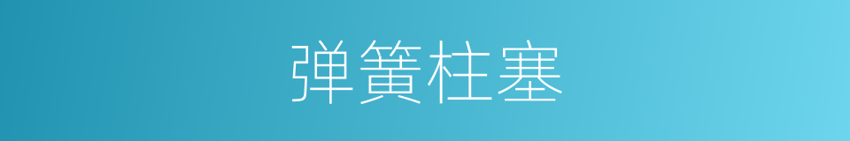 弹簧柱塞的同义词