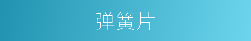 弹簧片的同义词