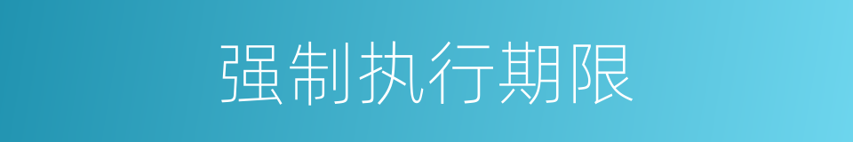 强制执行期限的同义词
