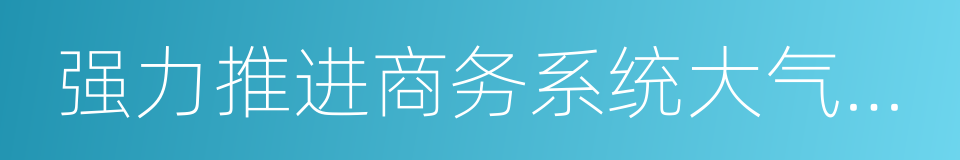 强力推进商务系统大气污染综合治理实施方案的同义词