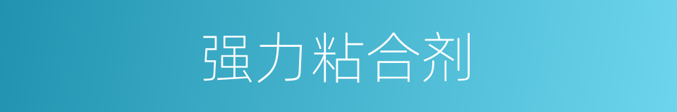 强力粘合剂的同义词