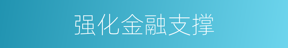 强化金融支撑的同义词