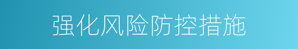 强化风险防控措施的同义词