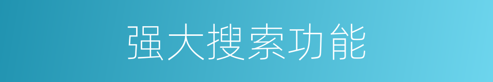 强大搜索功能的同义词