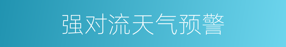 强对流天气预警的同义词